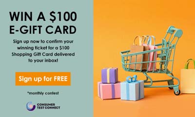 Win Consumer Products & Gift Cards Every Month