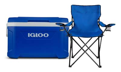 Free Folding Chair and Drink Cooler
