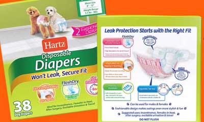 Free Hartz Disposable Dog Diapers & Male Dog Wraps