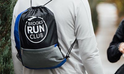 Free Brooks Run Club Drawstring Bag