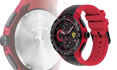 Free Ferrari Scuderia Pista Men's Quartz Watch