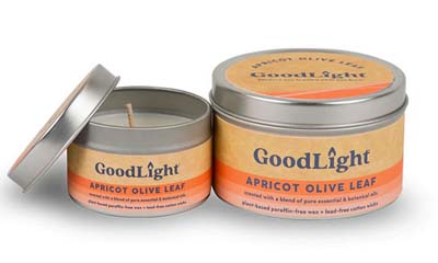 Free Good Light Apricot Olive Leaf Scented Candle