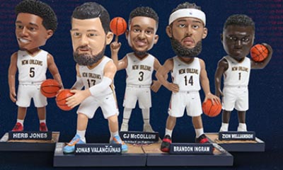 Free Pelicans bobblehead set