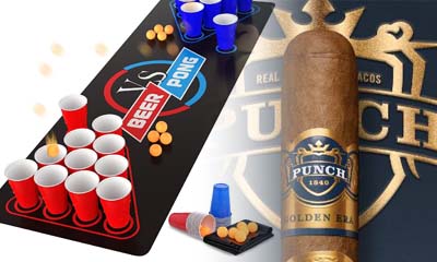 Free Punch Cigars Beer Pong Set