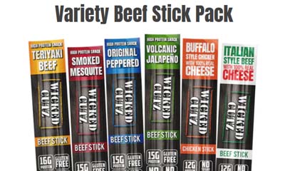 Wicked Cutz Variety Beef Stick Pack for $5
