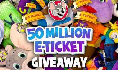 Free Chuck E. Cheese E-Tickets