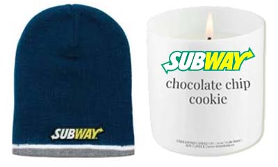 Free Subway Beanie Hat and Chocolate Chip Cookie Candle