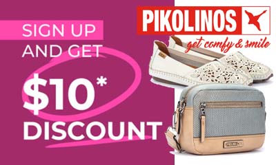 Free $10 Welcome Bonus from Pikolinos