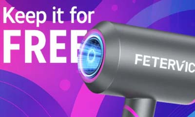 Free Fetervic Ionic Hair Dryer