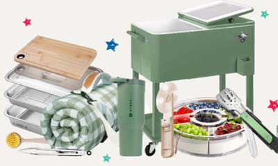 Free Rolling Cooler and Outdoor Entertianing Bundle